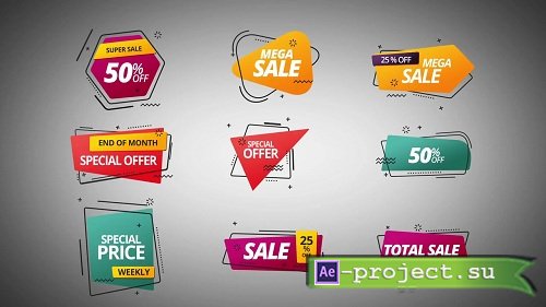 Shapes Price Labels 7v- After Effects Templates