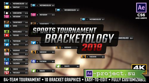 Videohive: Bracketology - Sports Tournament Bracket - Project for After Effects 
