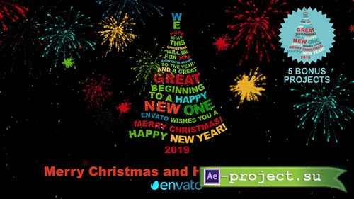 Videohive: Christmas Tree Greetings 2019 - Project for After Effects 