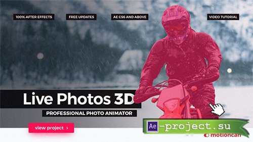 Videohive: Live Photos 3D - Professional Photo Animator - Project for After Effects 