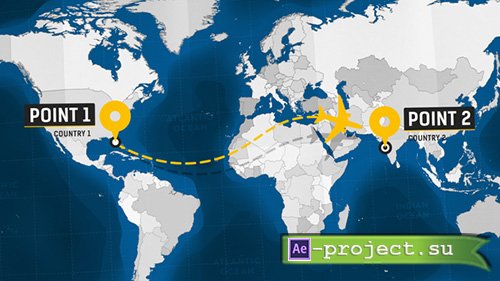 Videohive: Travel Map - Promo Kit- Project for After Effects 