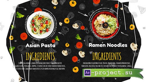 Videohive: Recipes Menu Slideshow - Project for After Effects 