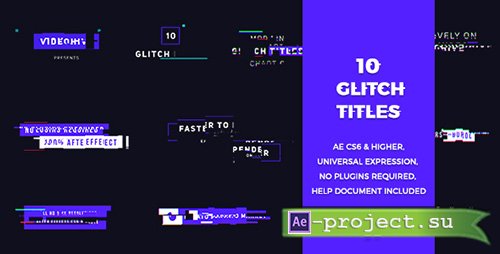 Videohive: 10 Glitch Titles - Project for After Effects 