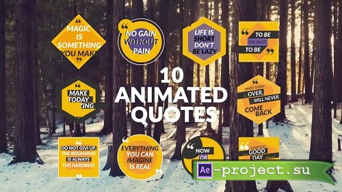 10 Animated Quotes - After Effects Templates