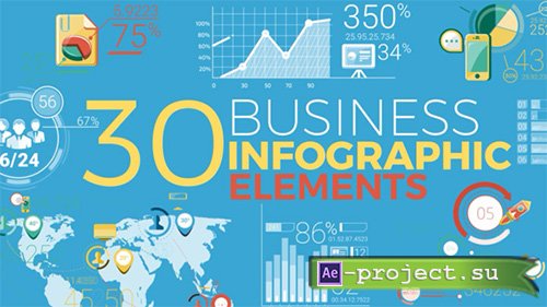 Videohive: 30 Business Infographic Elements - Project for After Effects 