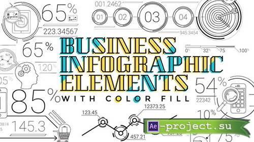 Videohive: 30 Line Infographic Elements - Project for After Effects 