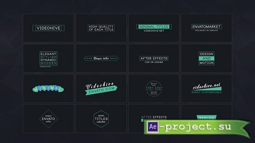 Videohive: 16  Minimal Titles 22270269 - Project for After Effects & Premiere Pro Templates 