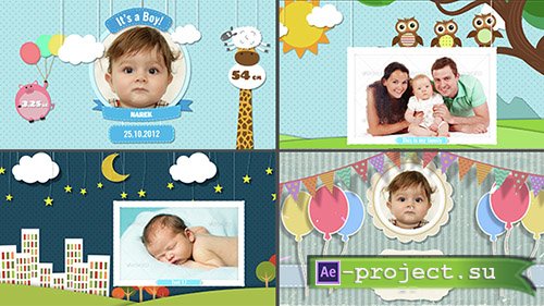 Videohive: Baby Photo Album - Birthday - Project for After Effects 