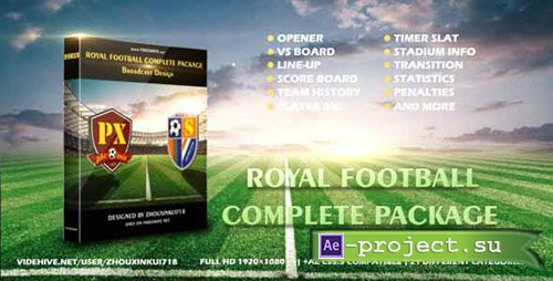 Videohive: Royal Football Complete Package-Broadcast Design - Project for After Effects 