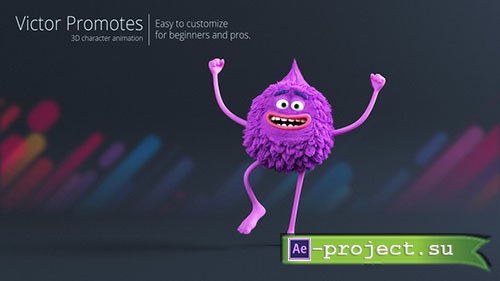 Videohive: Victor Promotes - 3D Character Animation - Project for After Effects 