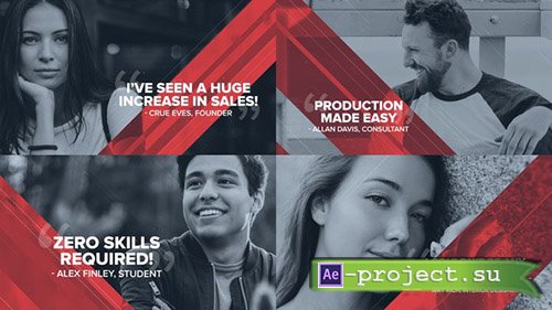 Videohive: Upbeat Testimonials - Project for After Effects 