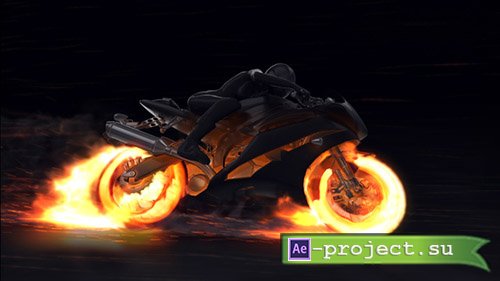 Videohive: Motorcycle Fire Reveal - Project for After Effects 