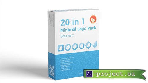 Videohive: 20 in 1 Minimal Logo Pack (vol.2) - Project for After Effects