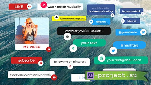 Videohive: Social Media Info Box - Project for After Effects 