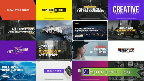 Clean Typography Pack 108721 - After Effects Templates