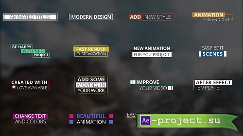 50 Simple Minimal Titles - After Effects Templates