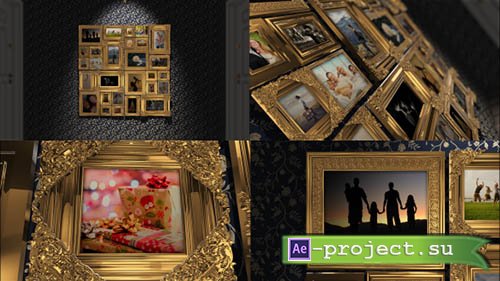 Videohive: Golden Frames Photo Gallery Kit - Project for After Effects 