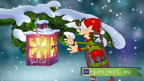 Christmas And New Year Card With Christnas Lantern 091895223 - After Effects Templates