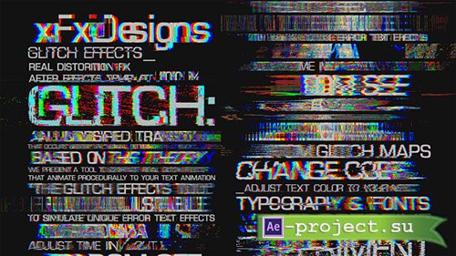Videohive: Glitch Text Effects Toolkit + 30 Title Animation Presets - Project for After Effects 