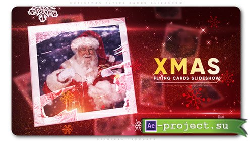 Videohive: Christmas Flying Cards Slideshow - Project for After Effects 