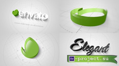 Videohive: Technical Elegant Logo 3D Opener - Project for After Effects 