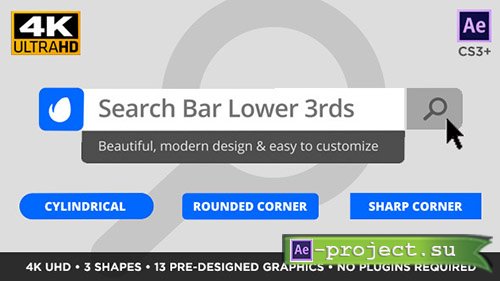 Videohive: Search Bar Titles and Lower Thirds - Project for After Effects 