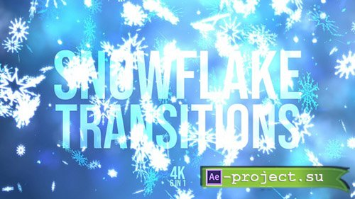 Videohive: Snowflake Transitions  - Motion Graphics 