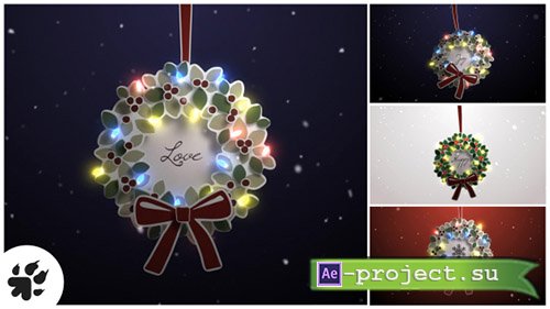 Videohive: Merry Christmas Wreath 19105685 - Project for After Effects 