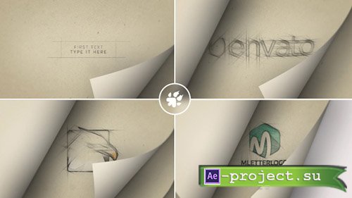 Videohive: Page Flip Sketch Logo - Project for After Effects 