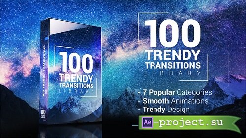 100 Trendy Transitions Library - Premiere Pro Templates 138283