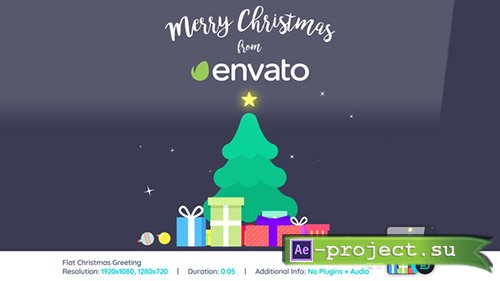 Videohive: Flat Christmas Greeting - Project for After Effects 