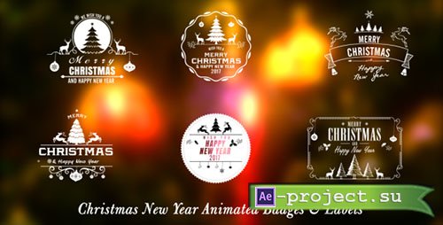 Videohive: Christmas New Year Badges 9756130 - Project for After Effects 