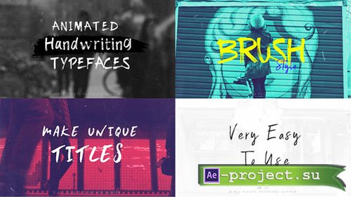 Videohive: Brush-Animated Handwritten Typefaces - Project for After Effects