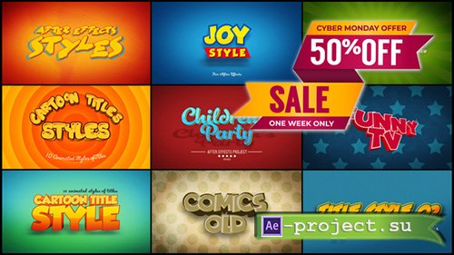 Videohive: Cartoon Titles Styles - Project for After Effects 
