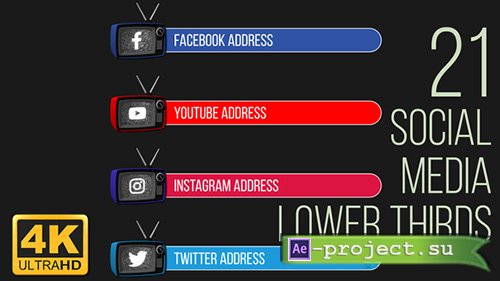 Videohive: TV Social Media Lower Thirds (After FX) - Project for After Effects 