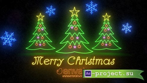 Videohive: Neon Light Christmas - Project for After Effects 