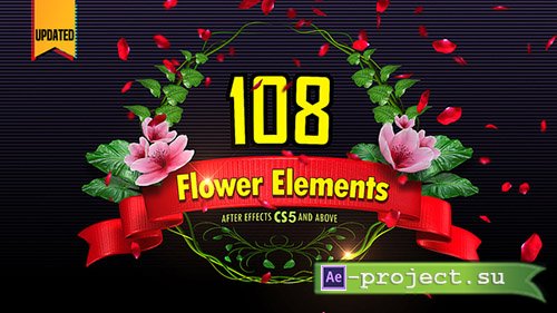 Videohive: 108 Flower Elements - Project for After Effects 