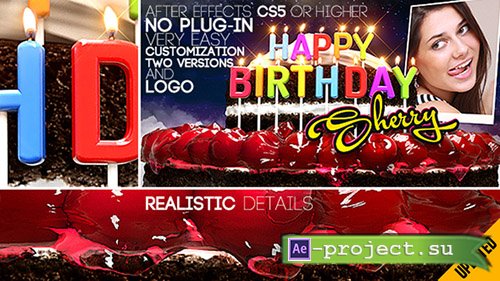 Videohive: Happy Birthday All Languages - Project for After Effects 