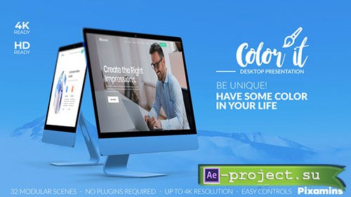 Videohive: Color it - Desktop Presentation - Project for After Effects 
