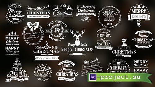 Videohive: Twenty Christmas Badges - Project for After Effects 