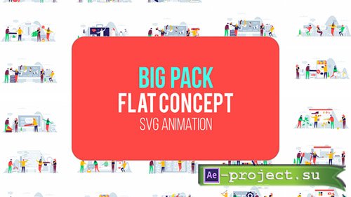 Videohive: Big Pack Of Flat Concept - Project for After Effects 