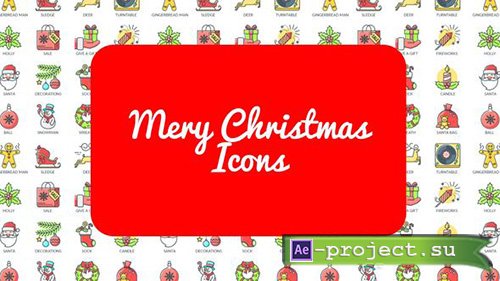 Videohive: Mary Christmas - 30 Animated Icons - Project for After Effects 