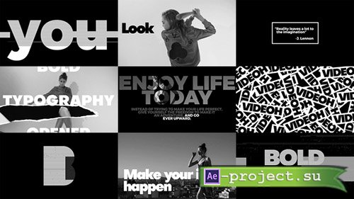 Videohive: Bold Typo Opener - Project for After Effects