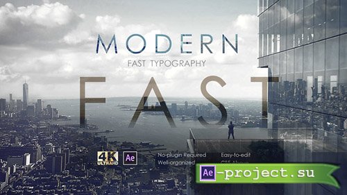 Videohive: Modern Fast Typography - Project for After Effects 