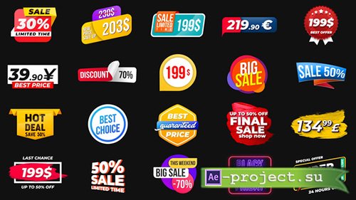 Videohive: Animated Labels & Prices - Project for After Effects 