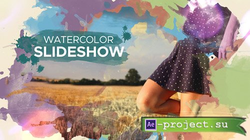 Videohive: Watercolor Parallax Slideshow - Project for After Effects 