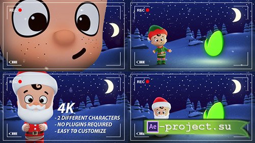 Videohive: Santa & Elf Christmas Animation Opener - Project for After Effects 