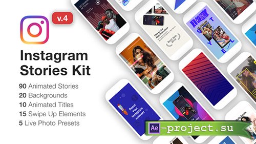 Videohive: Instagram Stories Kit // Instagram Story Pack V4 - Project for After Effects