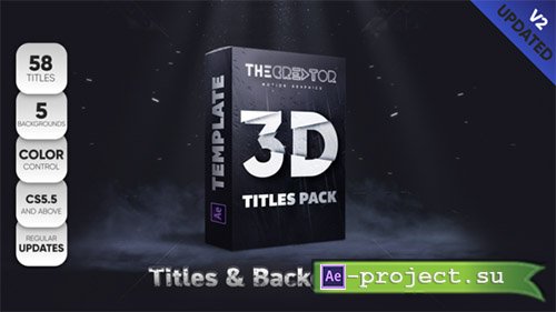 Videohive: 3D Titles Pack - Project for After Effects 