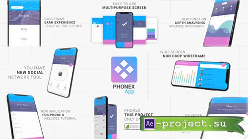 Videohive: Phonex App Promo Kit 20959842 - Project for After Effects 